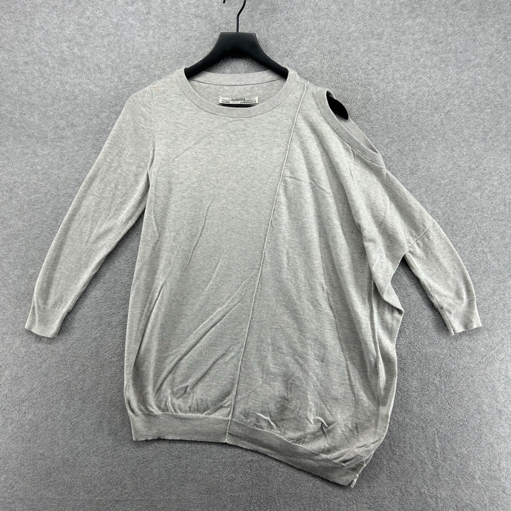 Gray Asymmetrical Knit Dress all saints